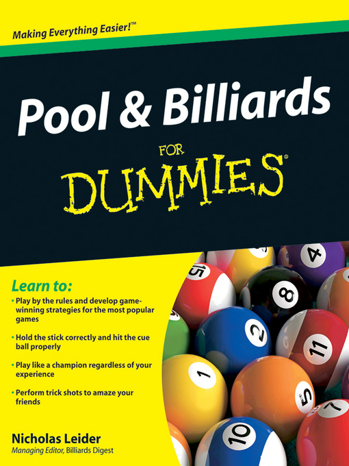 Title details for Pool and Billiards For Dummies by Nicholas Leider - Available